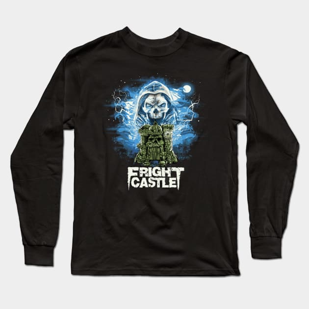 Fright Castle Long Sleeve T-Shirt by Zascanauta